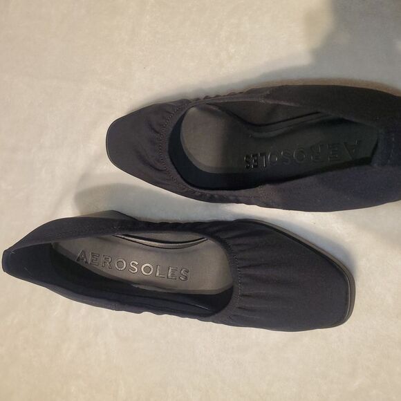 Black Wedge Slip On Sz 9.5 10 Stretch, New in Box Aerosoles Airie Normcore - Picture 4 of 10